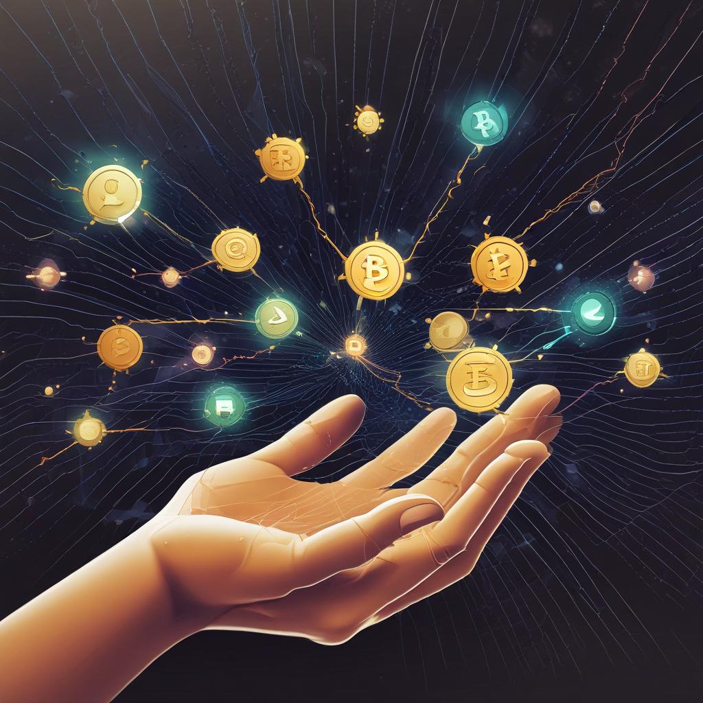 Abstract digital rewards flowing from a cryptocurrency exchange logo into a user's glowing digital wallet, symbolizing lucrative bonuses.