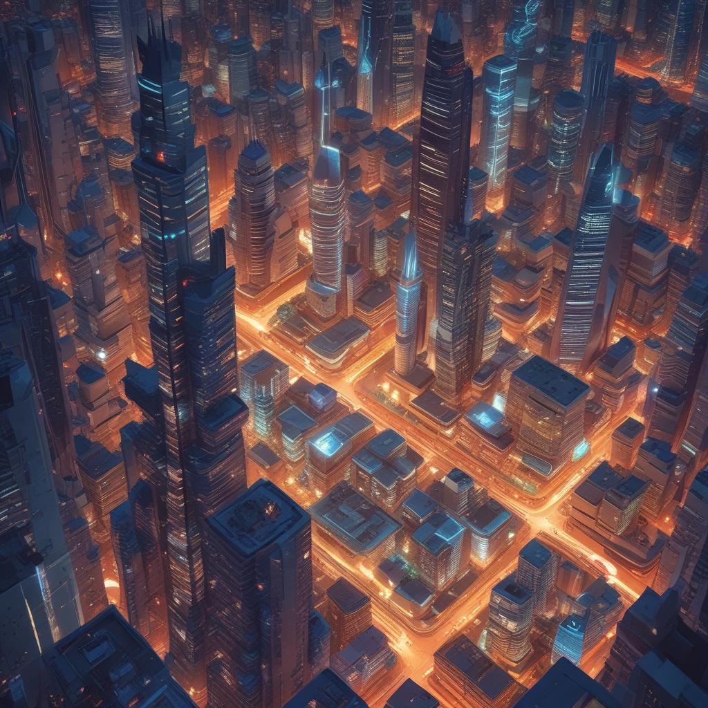 Dynamic digital cityscape representing various crypto exchanges, with agile users strategically collecting rewards and bonuses in a vibrant night scene.