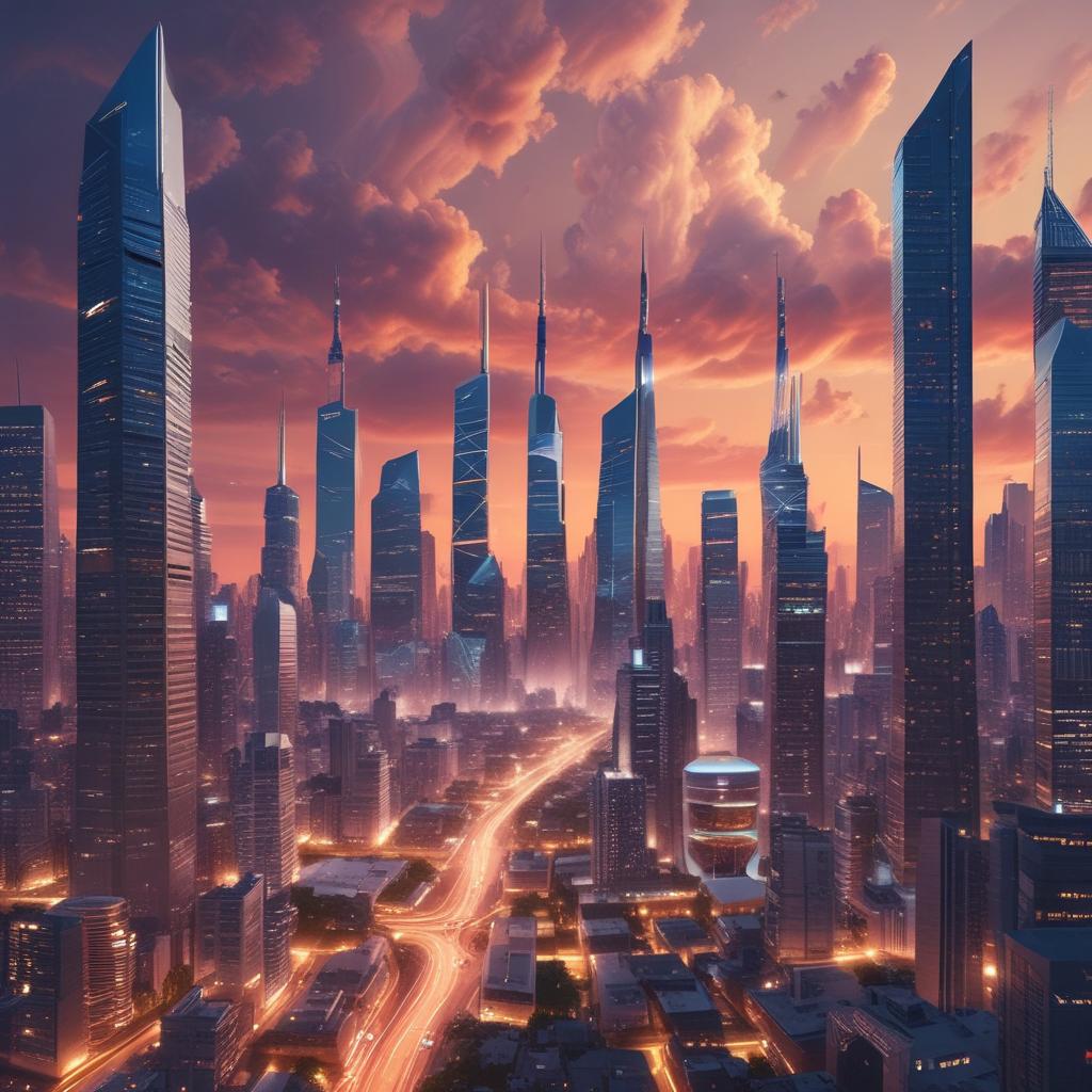 A futuristic city skyline with the prominent Binance logo on a skyscraper, and rockets launching, symbolizing crypto market growth and future wealth in 2026.