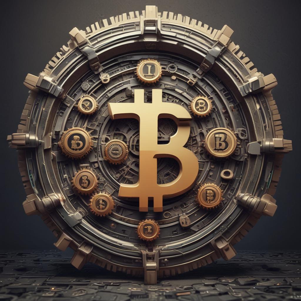 Conceptual image of a secure, growing Bitcoin investment portfolio over time, centered around Bitcoin's strength.