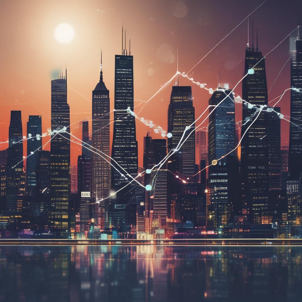 Exponential growth graph with USDC logos, illustrating high profit potential from stablecoin investments.