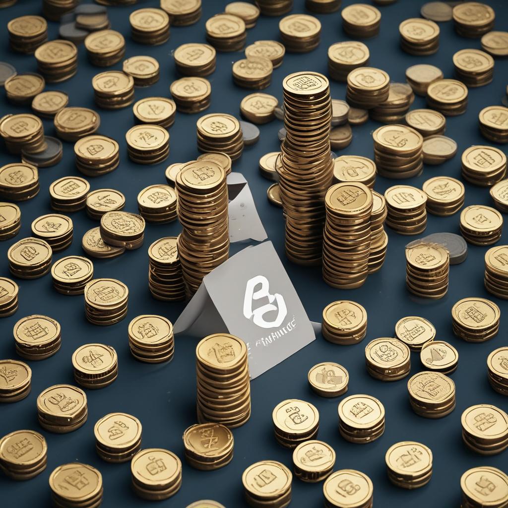 Abstract image of growing crypto coin stacks, illustrating compounding financial growth by 2026.