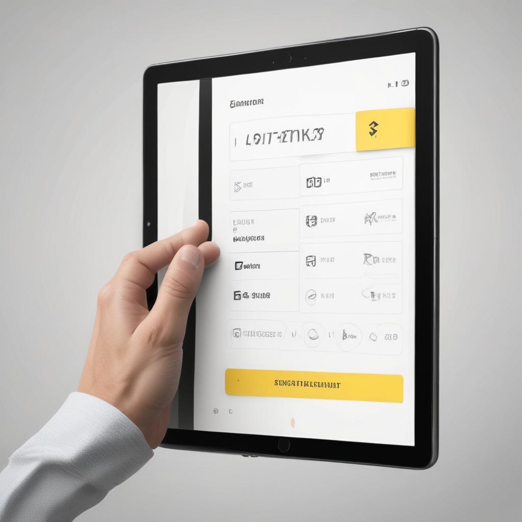 A hand interacting with a futuristic tablet, tapping a 'Claim Reward' button on the Binance exchange platform.