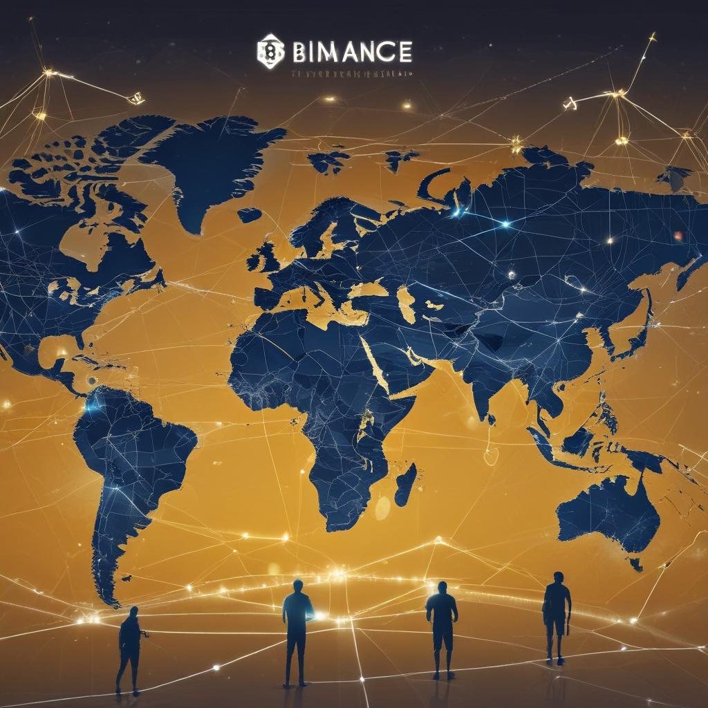 Global digital network connecting users to the Binance platform, illustrating secure and worldwide access to crypto opportunities.